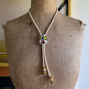 VTG Seed Bead Thunderbird Bolo
